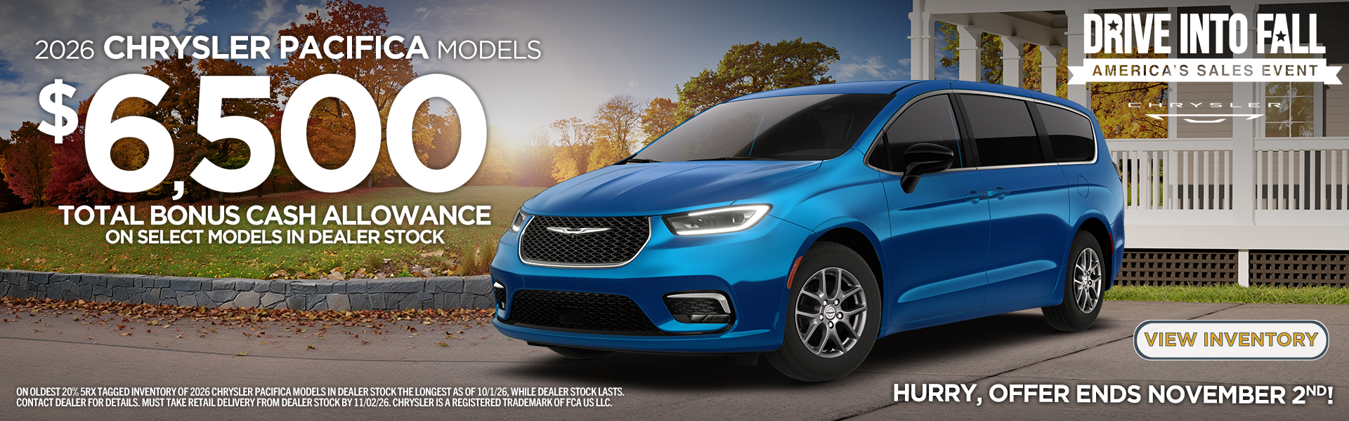 Chrysler Pacifica offer